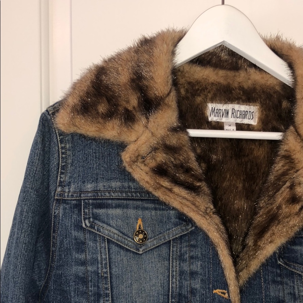 Marvin Richards Faux Fur Denim Jacket